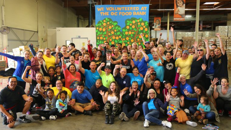 Integrated employees at last year’s OC Food Bank event.