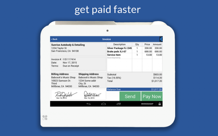 Mobile Invoicing